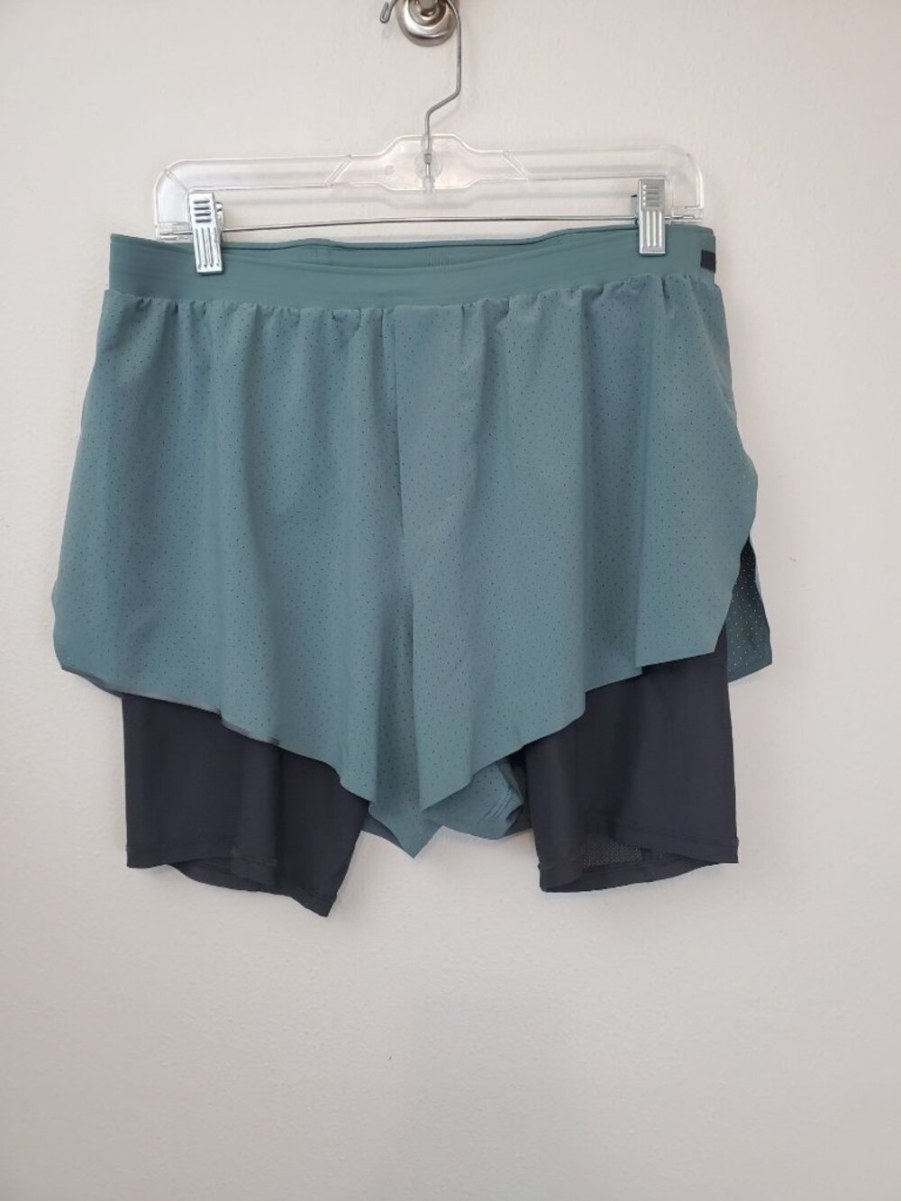 Lululemon men's Lightweight Lined Run Short 4", dusty teal
